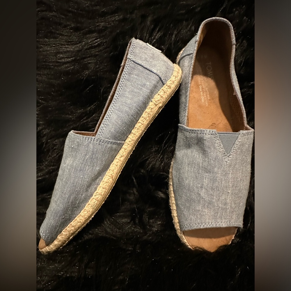 TOMS open toe espardrilles